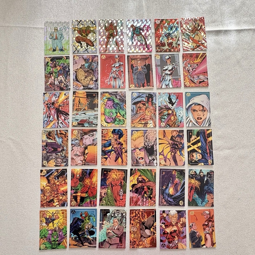 Jim Lee's Wild Cats 1993 Topps Card‎ Set Complete 1-100 PLUS 6 Prism Cards